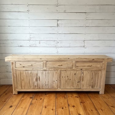 White Washed Reclaimed Pine Console