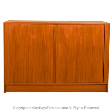 Mid Century Poul Hundevad Teak Danish Tambour Door Dresser 