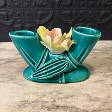 Bamboo and Lotus Candle Holder from Japan