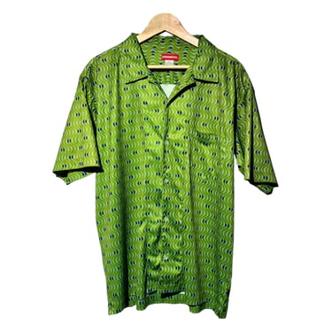 90s Union Bay Shirt, Vintage Oversized Abstract Print Shirt, Short Sleeve Oxford, 90s Skater Style Top, Loose Fit Button Down Collared Shirt 