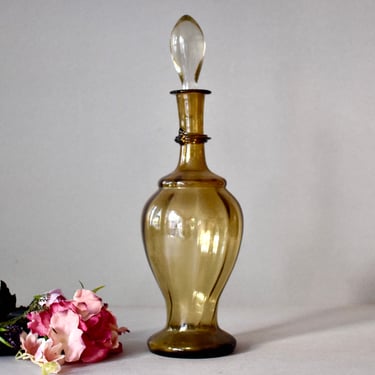 Antique Venetian Colored Glass Water Jug Collection Gift Home Decor France Decanter Table Decor Water Bottle 