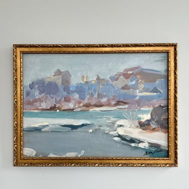 Vintage Landscape Oil Painting 