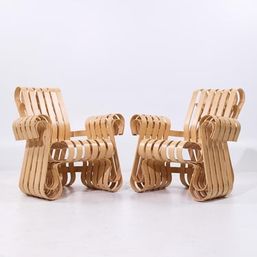 Frank Gehry for Knoll Mid Century Power Play Chairs - Pair - mcm 