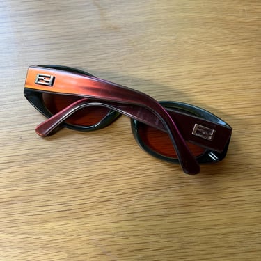 Vtg FENDI SL 7630 Sunglasses, Vintage 90s Fendi Iridescent Oval Cat-Eye Style Sunglasses, 100% Authentic Italy Made 