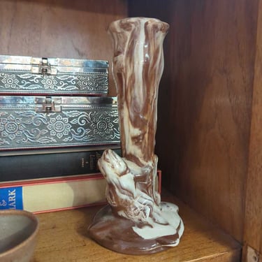 LSBJ - Mid-Century Art Pottery Studio Drip Glaze Vase 8.5"H