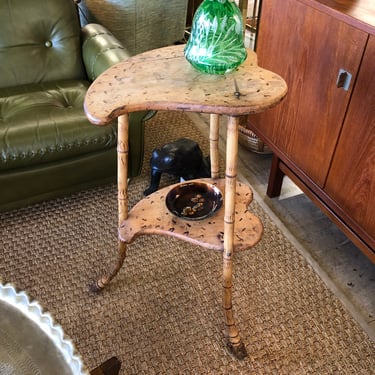 Burnt Design Bamboo Accent Table