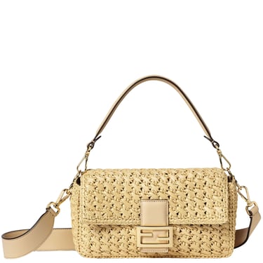 Fendi Women Medium Crochet Baguette Bag