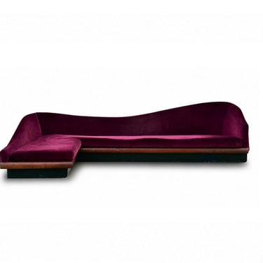 Mid Century Modern Adrian Pearsall Cloud Sofa in Walnut for Craft Associates 1960s 
