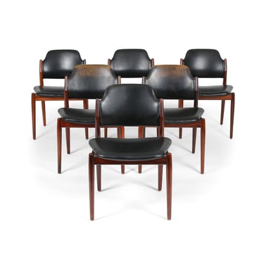Arne Vodder for Sibast Vintage Danish Rosewood Dining Chairs. Set of 6. 1962 MCM 