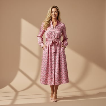 Emerson Dress in Silk in Bubble Pink