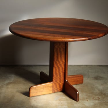 Gerald McCabe Solid Shedua Pedestal Dining Table, 1970s