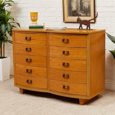 Dixie Blonde Art Deco Mahogany Eight Drawer Dresser