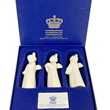 VTG Royal Copenhagen Porcelain Choir Angels Boxed Figurine Set Denmark 