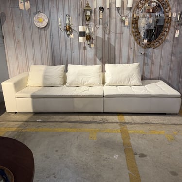 BoConcept 'Mezzo' Modular Ivory Upholstered Two-Piece Sectional Sofa