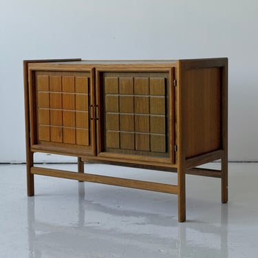 Danish Brutalist Two Tone Side Cabinet