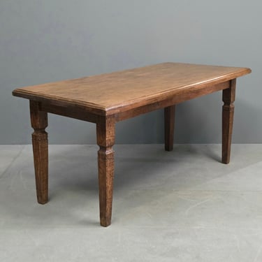 Vintage Old Teak Dining Table, C. 1940, Indonesia