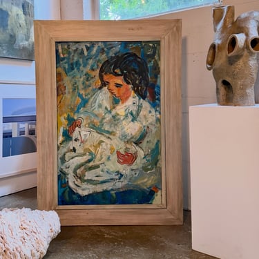 Eunice Parsons (1916-2024) Oil on Canvas 1950s Large Scale Framed Painting