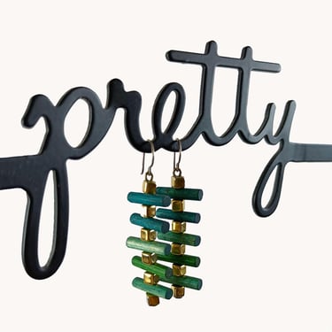 Aarikka 1980s Geometric Statement Earrings - Finnish Design 