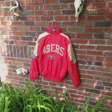 Vintage 1990's San Francisco 49er's Logo 7 Puffer Graphic Jacket / Men's XS to S Women's M 