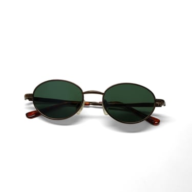 Authentic Vintage 1998 Bronze Oval Deadstock Wire Frame Sunglasses 