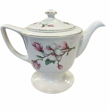 Vintage Homer Laughlin "Dogwood Liberty" ceramic teapot, ca. 1940