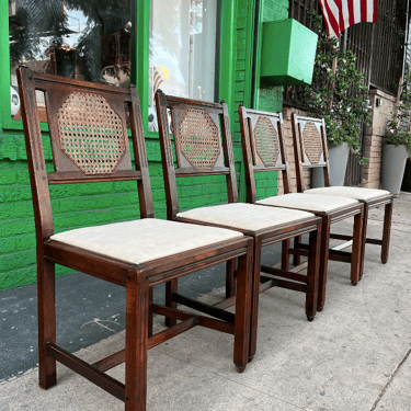 Furniture City | Set of Four Cane Back Dining Chairs by Berkey & Gay Furniture Co.