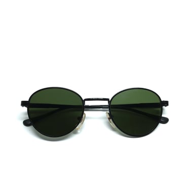 Vintage 1990s Circular Black Wire Frame Sunglasses 