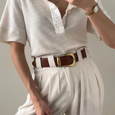 Vintage Cream Polo Ralph Lauren Waffle Shirt