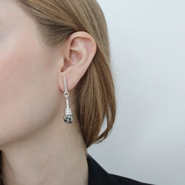 Alma Earrings in Dalmatian Jasper