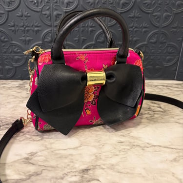 Betsy Johnson Hot Pink Satin Bag