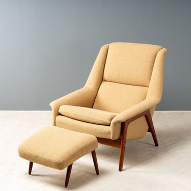 Folke Ohlsson for Dux Lounge Chair With Ottoman