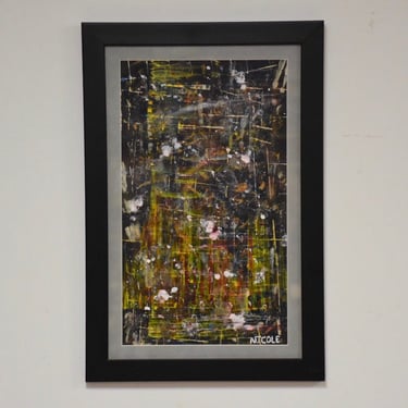 Abstract Oil Painting Signed Nicole 