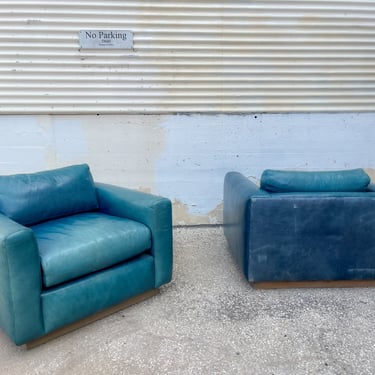 One Kings Lane Leather Club Chairs (priced individually)