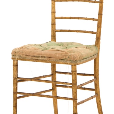 Vintage Gilt Faux Bamboo Chiavari Chair