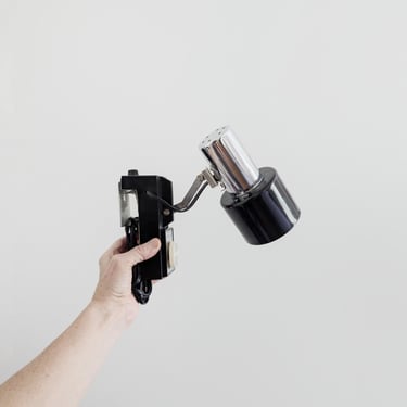 Vintage 70's 80's Mobilite 317 Swivel Arm Adjustable Bed Headboard Lamp Dimmer Chrome Black 