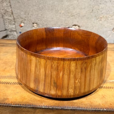 1960s Dansk Designs Salad Bowl by Jens Quistgaard in Teak & Bamboo 