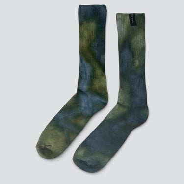 Bamboo Green/Blue Tie Dye Sock