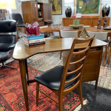 Mid Century Walnut Desk Designed by Merton Gershun American of Martinsville, c.1958