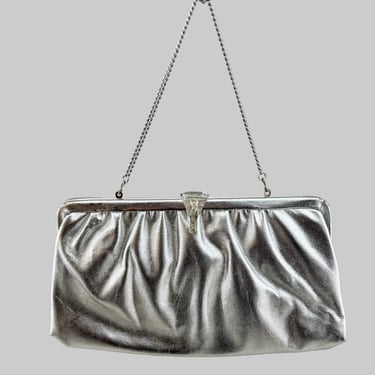Vintage Silver Clutch Bag
