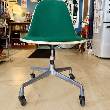 Vintage Eames Upholstered Shell Chair by Herman Miller