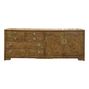 Vintage Thomasville Chinoiserie Burl Wood Dresser / Credenza 