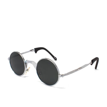 True Vintage Small 90s Silver Vintage Circle Sunglasses 