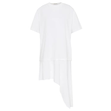 LAYERED TEE MINI DRESS - OFF WHITE