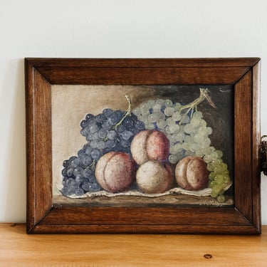 Antique English Oil Painting on Slate 
