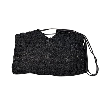 Ulla Johnson - Black Woven Shoulder Bag