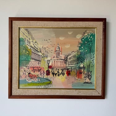 Charles Cobelle (1902–1994) Parisian Landscape Oil on Canvas Painting, Framed 