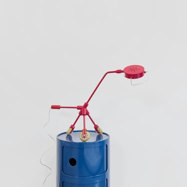 Vintage Y2K Ikea Kila Red Lamp Adjustable on Wheels 