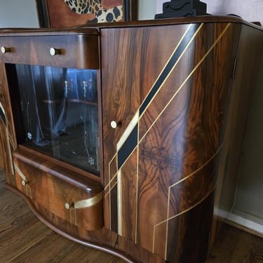 English Art Deco Bar Buffet by Heron 