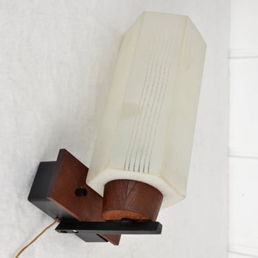 Wall lamp 50s 60s mid century design teak lamp rockabilly bag lamp lamp lights vintage glass lamp kidney table era 