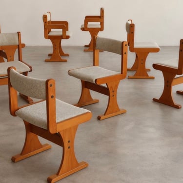 Set of Eight Gangsø Møbler Dining Chairs
